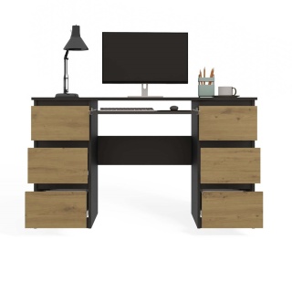 BIURKO KUBA - ANTRACYT / DĄB ARTISAN