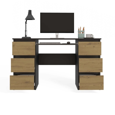 BIURKO KUBA - ANTRACYT / DĄB ARTISAN