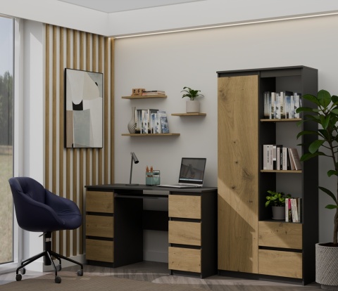 BIURKO KUBA - ANTRACYT / DĄB ARTISAN