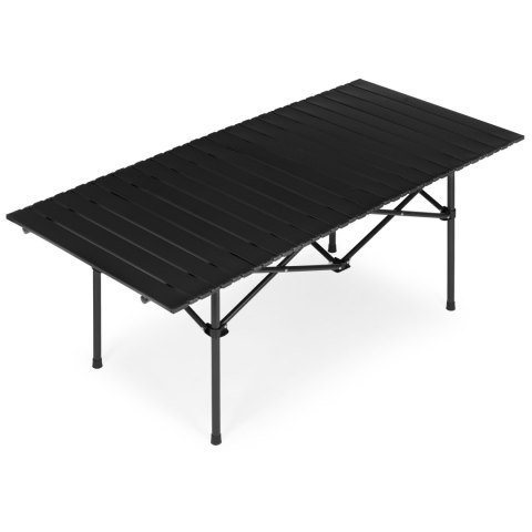 Stolik turystyczny składany 120x55 cm - duży stół kempingowy stalowy z torbą czarny