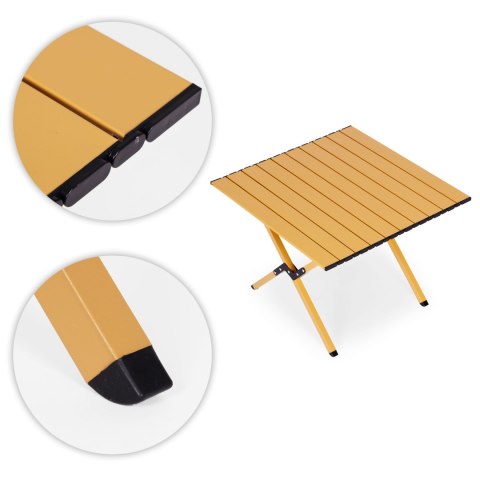Stolik turystyczny składany 60x60 cm – kempingowy z torbą STAL WĘGLOWA