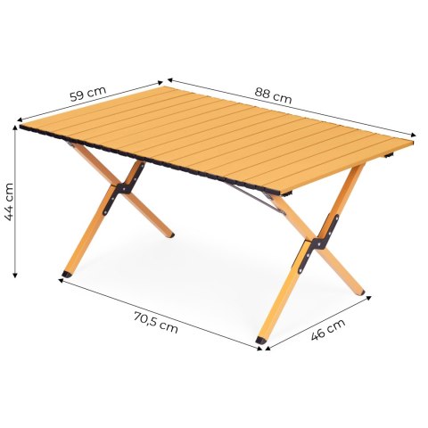Stolik turystyczny składany 60x60 cm – stół kempingowy z torbą stal węglowa