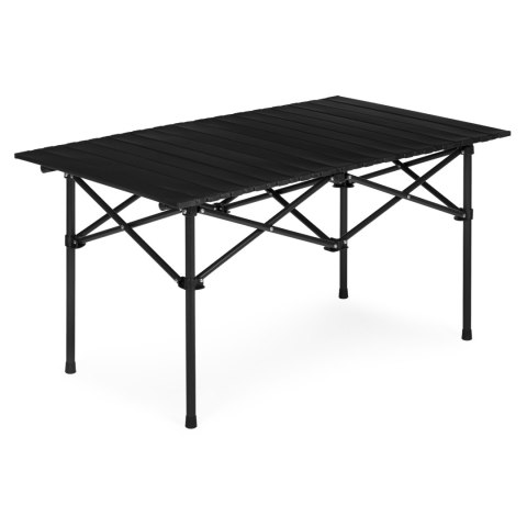 Stolik turystyczny składany 95x55 cm – szeroki stół kempingowy stalowy z torbą czarny
