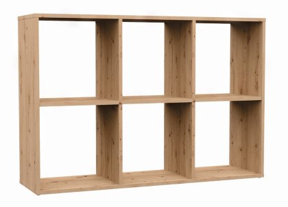Regał otwarty 2x3 z półkami komorowy MALAX 6 półek - biały