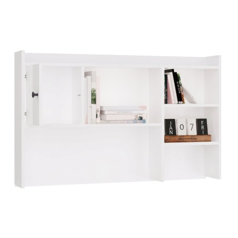 Nadstawka do biurka 120 cm 5 półek - biały matowy
