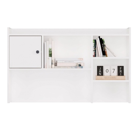 Nadstawka do biurka 120 cm 5 półek - biały matowy