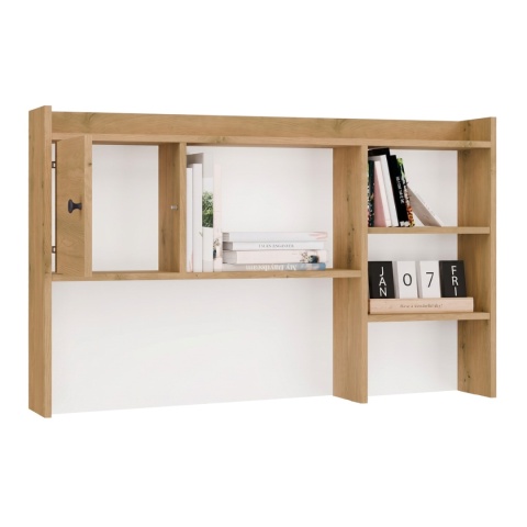 Nadstawka do biurka 120 cm 5 półek - dąb artisan
