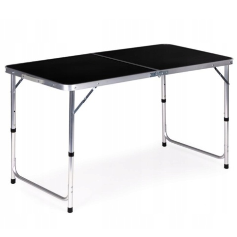 Stół turystyczny składany 120x60 cm stolik kempingowy z regulacją wysokości 60–70 cm