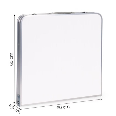 Stolik turystyczny składany 120x60 cm – stół kempingowy z regulowaną wysokością biały