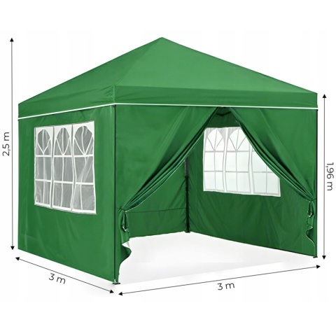 Specyfikacja namiotu ogrodogo 3x3m