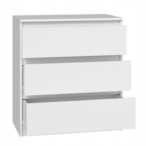 Komoda MALWA 3 szuflady 70 cm - biały matowy