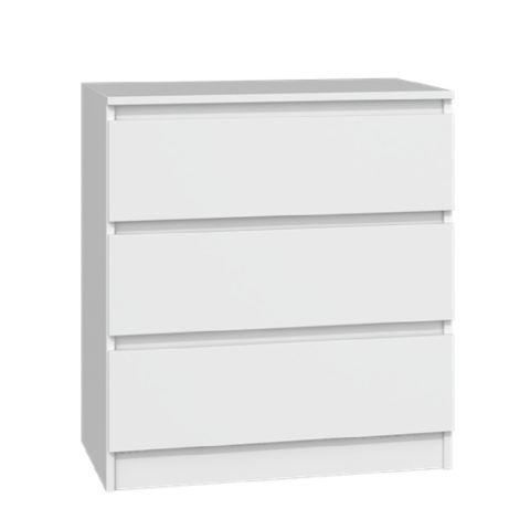 Komoda MALWA 3 szuflady 70 cm - biały matowy