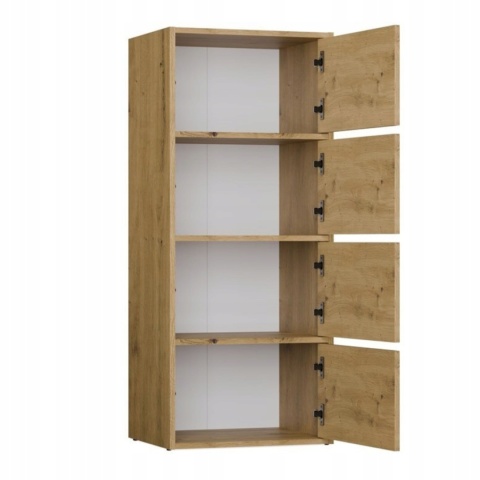 Komoda 50 cm ALMA 4 półki drzwi TIP-ON - dąb artisan