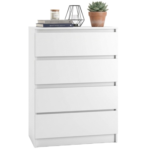 Komoda 70 cm MALWA 4 szuflady - biały matowy